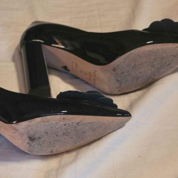 Kate Spade Pixanne Too Black Patent Leather Block Heel - Picture 6 of 6